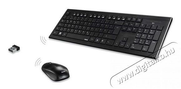Hama Cortino vezeték nélküli billentyűzet HU + egér (50426) Iroda és számítástechnika - Billentyűzet / billentyűzet szett - Vezeték nélküli - 319132