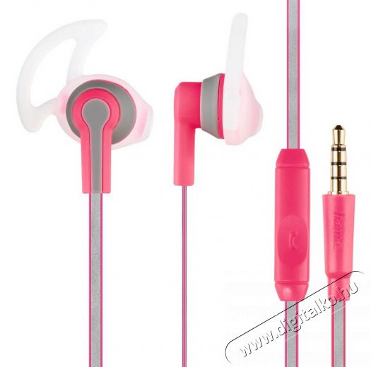 Hama Reflective Sport mikrofonos fülhallgató (177019) - pink Audio-Video / Hifi / Multimédia - Fül és Fejhallgatók - Fülhallgató mikrofonnal / headset - 335519
