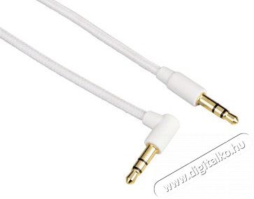 Hama GSM 3,5mm Jack derékszög összekötő kábel 0,5m, fehér - 92558 Tv kiegészítők - Kábel / csatlakozó - 3,5mm Jack kábel - 288181