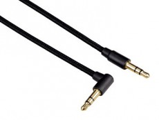 Hama GSM 3,5mm Jack derékszög összekötő kábel 0,5m, fekete - 16105 Tv kiegészítők - Kábel / csatlakozó - 3,5mm Jack kábel - 288182