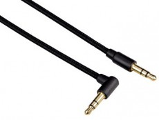 Hama GSM 3,5mm Jack derékszög összekötő kábel 1m, fekete - 16106 Tv kiegészítők - Kábel / csatlakozó - 3,5mm Jack kábel - 287480