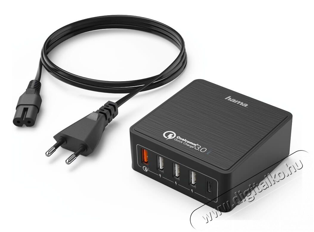 Hama Hálózati töltő állomás (173627) Mobil / Kommunikáció / Smart - Mobiltelefon kiegészítő / tok - Hálózati-, autós töltő - 335520