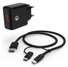 Hama Type-C/Micro USB QC3.0 hálózati töltő szett 3A - 182550 Mobil / Kommunikáció / Smart - Mobiltelefon kiegészítő / tok - Hálózati-, autós töltő - 347239