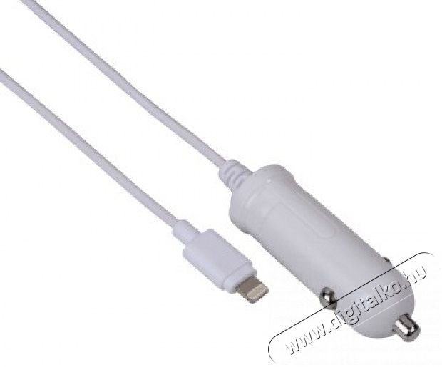 Hama Lightning (MFI) Basic autós töltő, fehér - 138283 Mobil / Kommunikáció / Smart - Mobiltelefon kiegészítő / tok - Hálózati-, autós töltő - 292026