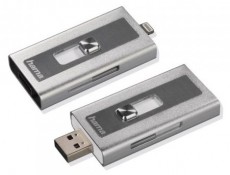 Hama Move Data Lightning+ USB kártyaolvasó, ezüst - 124153 Memória kártya / Pendrive - Kártya olvasó - 299170