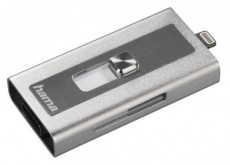 Hama Move Data Lightning+ USB kártyaolvasó, ezüst - 124153 Memória kártya / Pendrive - Kártya olvasó - 299170