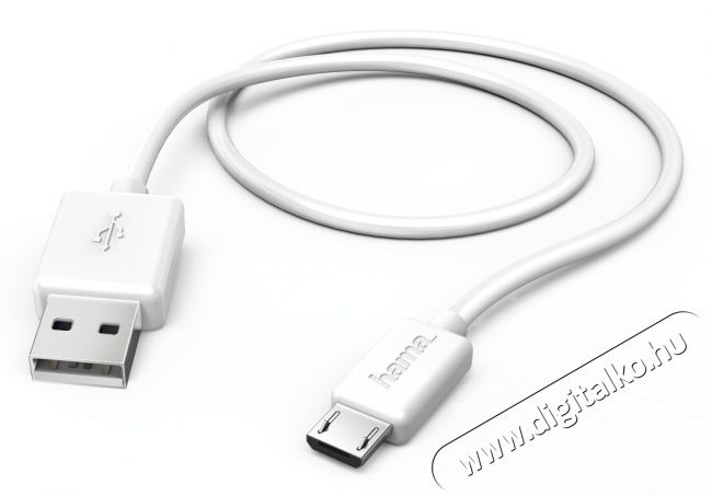 Hama Micro USB adatkábel 1,4m (173628) - fehér Mobil / Kommunikáció / Smart - Mobiltelefon kiegészítő / tok - Kábel / átalakító - 315412