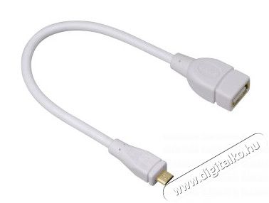 Hama Micro USB-OTG adapter, fehér - 54518 Mobil / Kommunikáció / Smart - Mobiltelefon kiegészítő / tok - Kábel / átalakító
