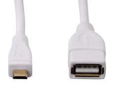 Hama Micro USB-OTG adapter, fehér - 54518 Mobil / Kommunikáció / Smart - Mobiltelefon kiegészítő / tok - Kábel / átalakító - 293621