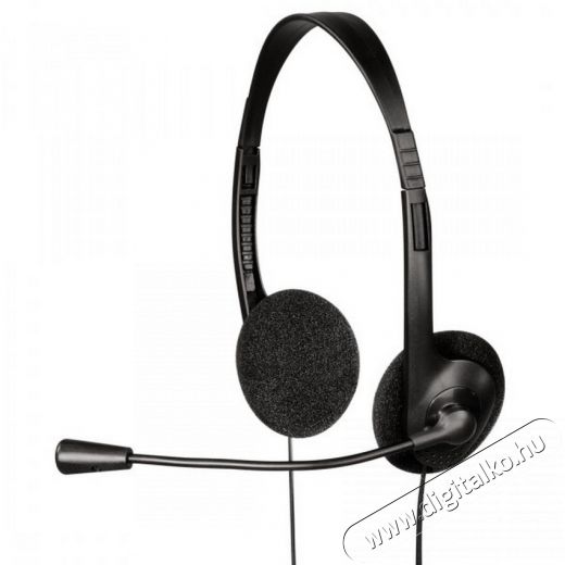 Hama HS-101 PC headset (53999) - fekete Audio-Video / Hifi / Multimédia - Fül és Fejhallgatók - Fejhallgató mikrofonnal / headset - 297522