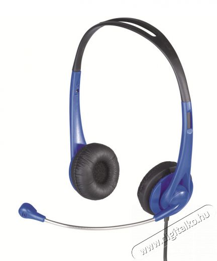 Hama HS-260 PC fejhallgató headset, kék - 53964 Audio-Video / Hifi / Multimédia - Fül és Fejhallgatók - Fejhallgató mikrofonnal / headset - 288188