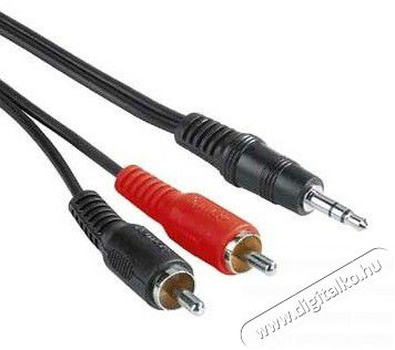 Hama 3,5mm Jack-2RCA összekötő kábel 5m - 43343 Tv kiegészítők - Kábel / csatlakozó - Jack-RCA kábel - 293764