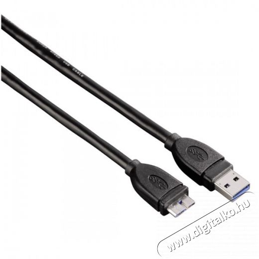 Hama ST USB 3.0 kábel 0,75M A-microB - 53749 Fotó-Videó kiegészítők - Kábel - USB kábel - 298896
