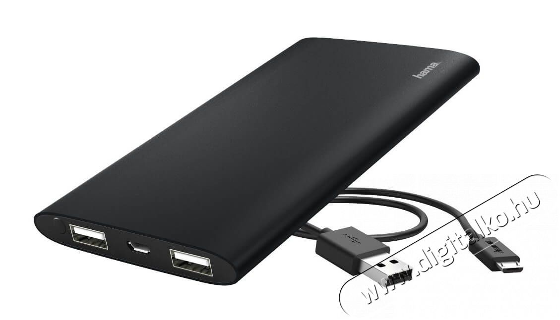 Hama Premium Alu külső akkumulátor 8000mAh (173735) Mobil / Kommunikáció / Smart - Powerbank / Külső akkumulátor és töltő - 341558