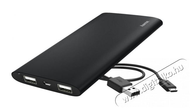 Hama Premium Alu külső akkumulátor 8000mAh (173735) Mobil / Kommunikáció / Smart - Powerbank / Külső akkumulátor és töltő - 341558