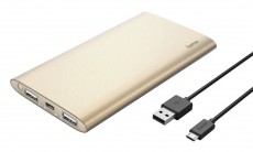 Hama Premium Alu külső akkumulátor 8000mAh - arany (173736) Mobil / Kommunikáció / Smart - Powerbank / Külső akkumulátor és töltő - 341559