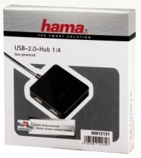 Hama Buspowered USB HUB 2.0, fekete - 12131 Iroda és számítástechnika - Notebook kiegészítő - USB hub / elosztó - 279297