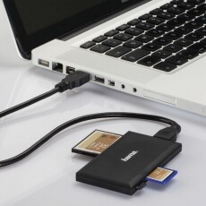 Hama USB 3.0 SUPERSPEED SLIM MULTI KÁRTYAOLVASÓ, FEKETE,ÚJ - 181018 Memória kártya / Pendrive - Kártya olvasó - 342281