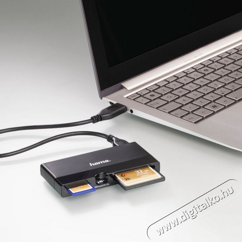 Hama USB 3.0 UHS-II SD, MICROSD, CF kártyaolvasó - 124185 Memória kártya / Pendrive - Kártya olvasó - 350540