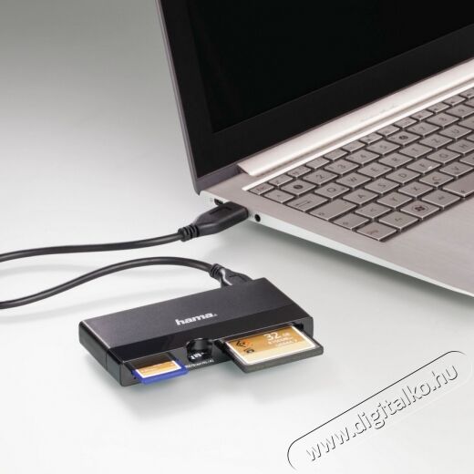 Hama USB 3.0 UHS-II SD, MICROSD, CF kártyaolvasó - 124185 Memória kártya / Pendrive - Kártya olvasó - 350540
