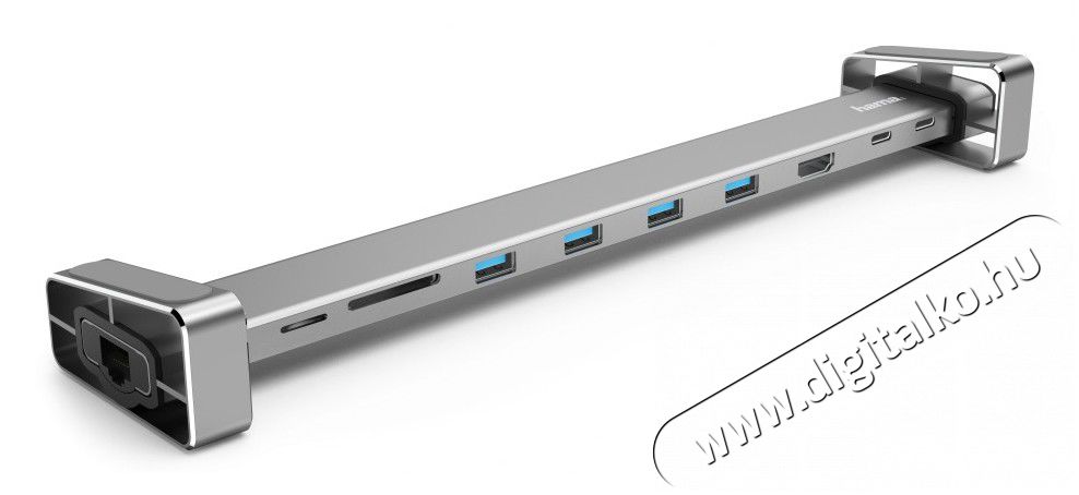 Hama 9in1 UDB-C 4 portos dokkoló állomás (135765) Iroda és számítástechnika - Notebook kiegészítő - USB hub / elosztó - 359771