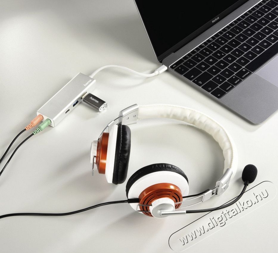 Hama USB 3.1 TYPE-C HUB (135758) Iroda és számítástechnika - Notebook kiegészítő - USB hub / elosztó - 340087