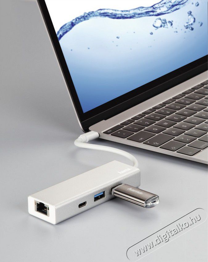 Hama USB 3.1 TYPE-C HUB (2 USB, 1 USB TYPE-C) +LAN - 135757 Iroda és számítástechnika - Notebook kiegészítő - USB hub / elosztó - 344503