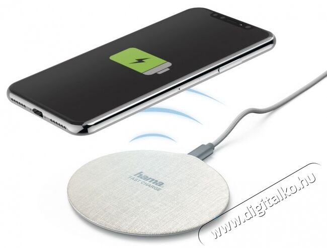 Hama vezeték nélküli töltő - fehér - 183380 Mobil / Kommunikáció / Smart - Mobiltelefon kiegészítő / tok - Hálózati-, autós töltő - 361944