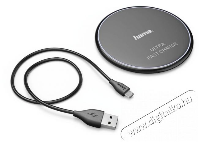 Hama vezeték nélküli gyors töltő (178270) - fekete Mobil / Kommunikáció / Smart - Mobiltelefon kiegészítő / tok - Hálózati-, autós töltő - 335594