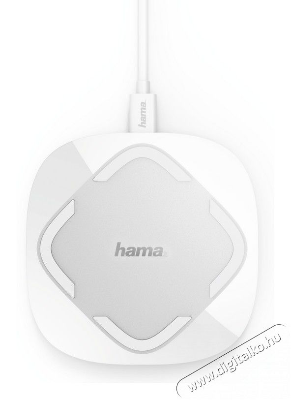 Hama QI-FC10C indukciós töltő 2A - fehér (178976) Mobil / Kommunikáció / Smart - Mobiltelefon kiegészítő / tok - Hálózati-, autós töltő - 350544