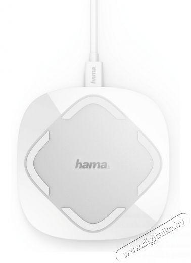 Hama QI-FC10C indukciós töltő 2A - fehér (178976) Mobil / Kommunikáció / Smart - Mobiltelefon kiegészítő / tok - Hálózati-, autós töltő - 350544