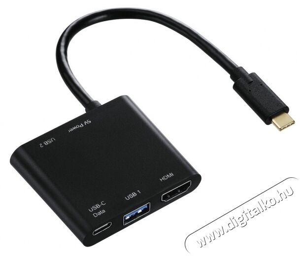 Hama 4 az 1-ben USB-C multiport adapter (135729) Iroda és számítástechnika - Notebook kiegészítő - USB hub / elosztó - 315318