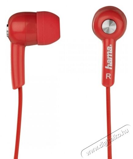 Hama HK2114 fülhallgató mikrofon, vörös - 122690 Audio-Video / Hifi / Multimédia - Fül és Fejhallgatók - Fülhallgató mikrofonnal / headset - 288274