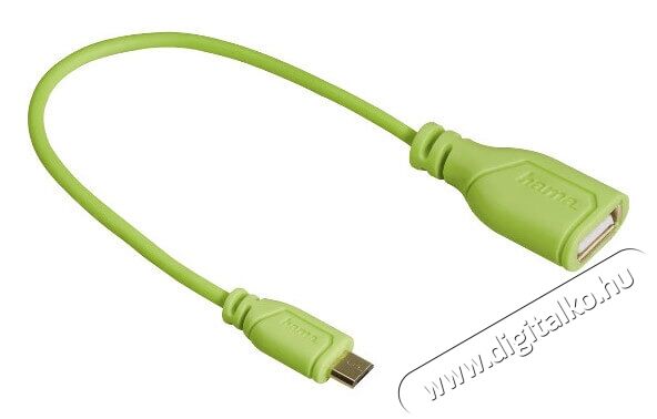 Hama Micro USB-OTG adapter (135706) - zöld Mobil / Kommunikáció / Smart - Mobiltelefon kiegészítő / tok - Kábel / átalakító - 319854