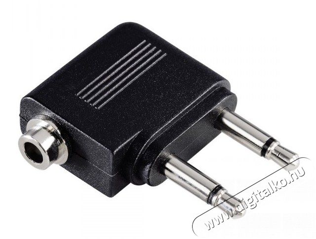 Hama repülőgép jack adapter 2x3,5mm jack monó-3,5m - 43357 Tv kiegészítők - Kábel / csatlakozó - Csatlakozó / elosztó / átalakító - 297557