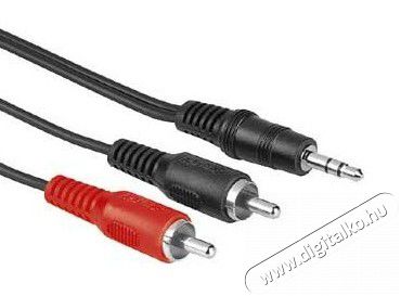 Hama 3,5mm Jack-2RCA összekötő kábel 2m - 43333 Tv kiegészítők - Kábel / csatlakozó - Jack-RCA kábel - 293762