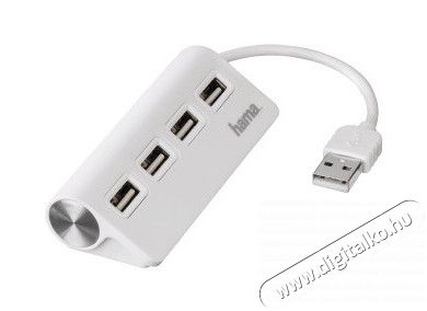 Hama Buspow USB 2.0 HUB, fehér - 12178 Iroda és számítástechnika - Notebook kiegészítő - USB hub / elosztó - 288190