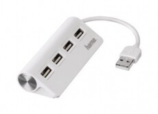 Hama Buspow USB 2.0 HUB, fehér - 12178 Iroda és számítástechnika - Notebook kiegészítő - USB hub / elosztó - 288190