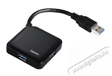 Hama USB 3.0 Hub 4 portos (12190) Iroda és számítástechnika - Notebook kiegészítő - USB hub / elosztó - 315487