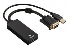 Hama VGA HDMI adapter + USB (audio) - 54547 Tv kiegészítők - Kábel / csatlakozó - Csatlakozó / elosztó / átalakító - 298897