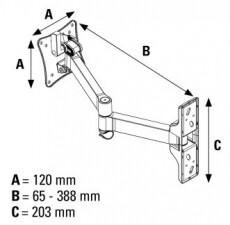 Hama 5CS Full Motion falitartó 100x100 - 108723 Tv kiegészítők - Fali tartó / konzol - Fali tv tartó - 286921