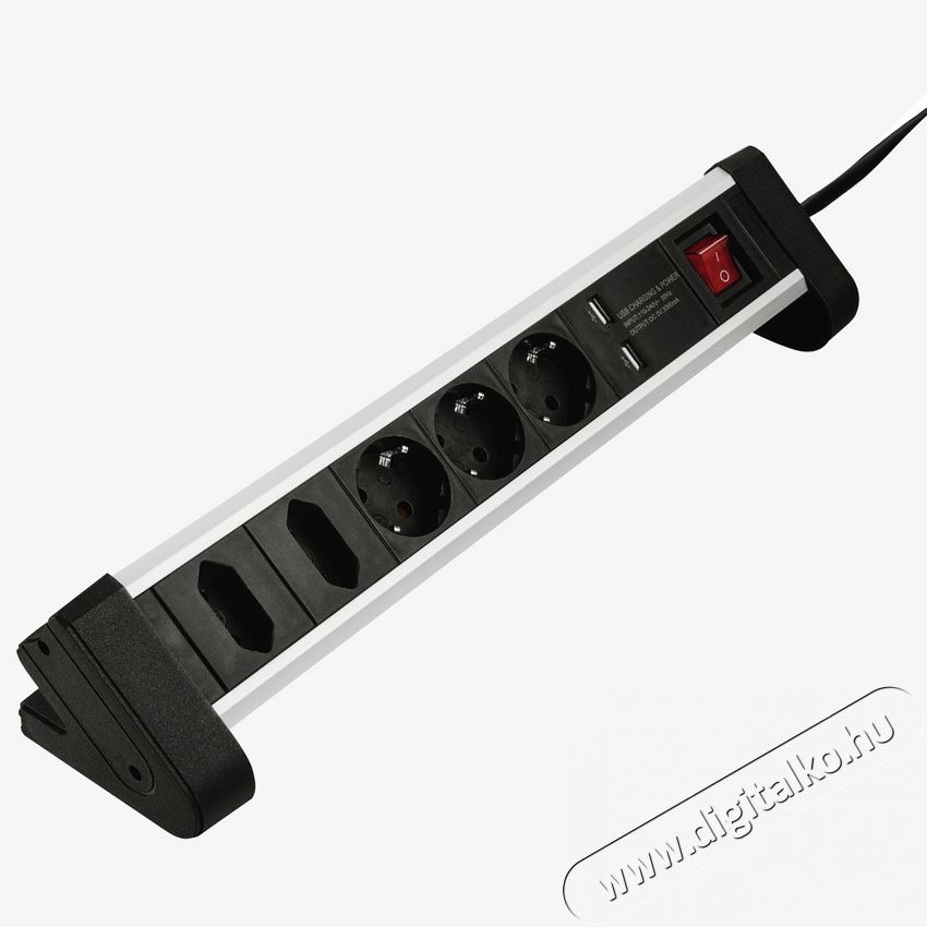 Hama HÁLÓZATI ELOSZTÓ, 5 ALJZAT,,1.5M, KAPCSOLÓS +2DB USB (3A) - 137202 Háztartás / Otthon / Kültér - Világítás / elektromosság - Hálózati elosztó / hosszabbító / adapter - 344853