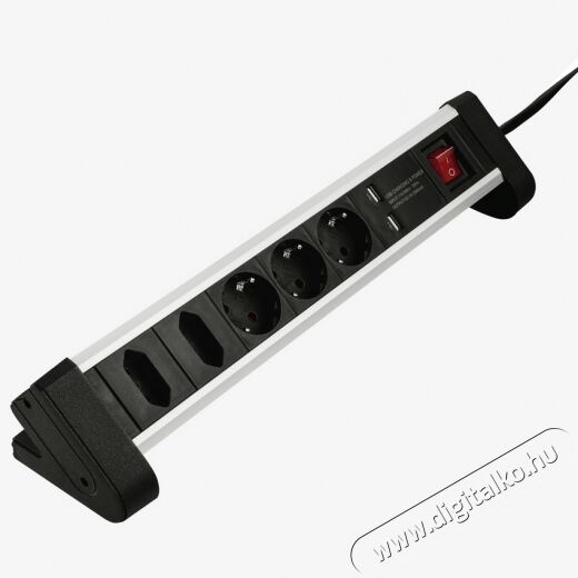 Hama HÁLÓZATI ELOSZTÓ, 5 ALJZAT,,1.5M, KAPCSOLÓS +2DB USB (3A) - 137202 Háztartás / Otthon / Kültér - Világítás / elektromosság - Hálózati elosztó / hosszabbító / adapter - 344853