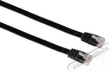 Hama CAT5E lapos patchkábel, fekete, 10M - 39609 Tv kiegészítők - Kábel / csatlakozó - Firewire kábel