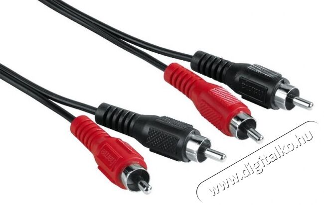 Hama 2RCA-2RCA összekötőkábel 2,5m - 43319 Tv kiegészítők - Kábel / csatlakozó - RCA kábel - 293613