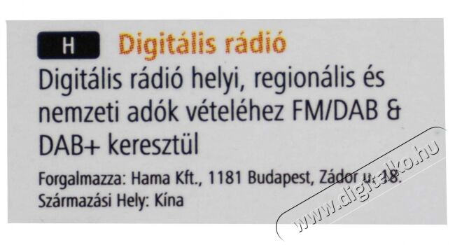 Hama DIGITÁLISRÁDIÓ DR7 DAB/DAB+/FM (HORDOZHATÓ,ELEMES) Audio-Video / Hifi / Multimédia - Rádió / órás rádió - Hordozható, zseb-, táska rádió - 345263