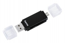 Hama Mobil-Tablet SD/Micro kártyaolvasó - fekete Memória kártya / Pendrive - Kártya olvasó - 351772