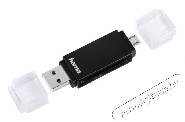 Hama Mobil-Tablet SD/Micro kártyaolvasó - fekete Memória kártya / Pendrive - Kártya olvasó - 351772