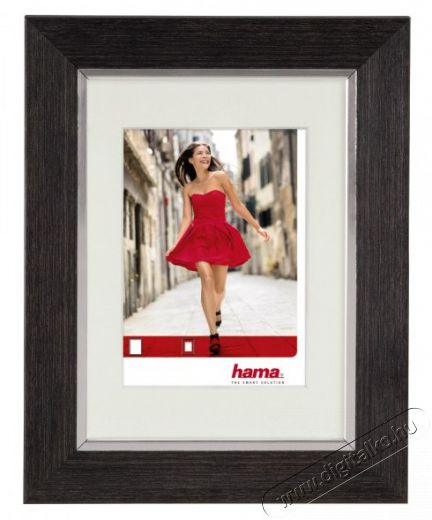 Hama PORTO műanyag keret 15X20, sötétbarna - 125661 Háztartás / Otthon / Kültér - Lakásfelszerelés - Képkeret / képtartó - 297582