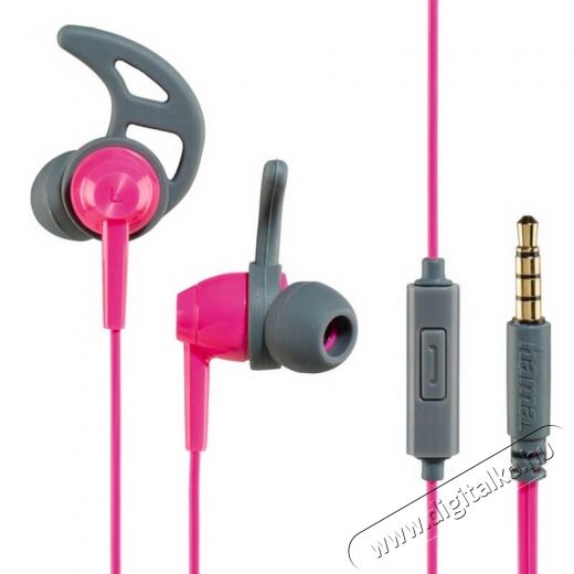 Hama Action Sport mikrofonos fülhallgató (177022) - szürke/pink Audio-Video / Hifi / Multimédia - Fül és Fejhallgatók - Fülhallgató mikrofonnal / headset - 335516